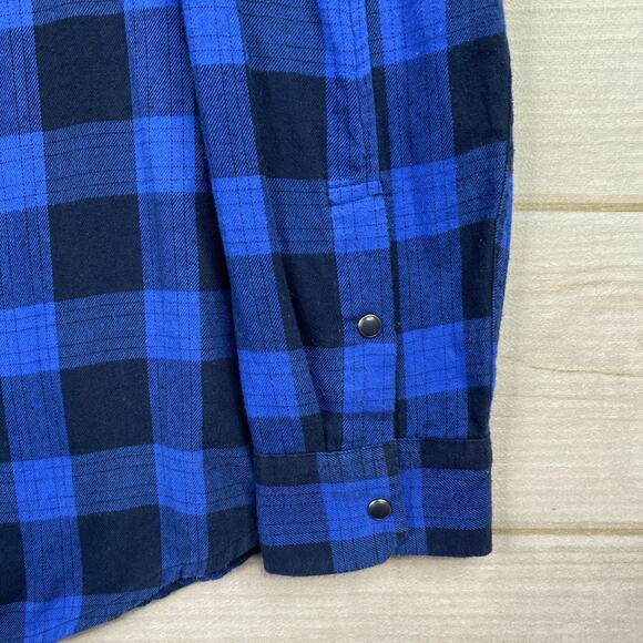 Stormtech Performance Flannel Shirt Mens XL Buffalo Plaid Blue Lumberjack Winter - Picture 4 of 12